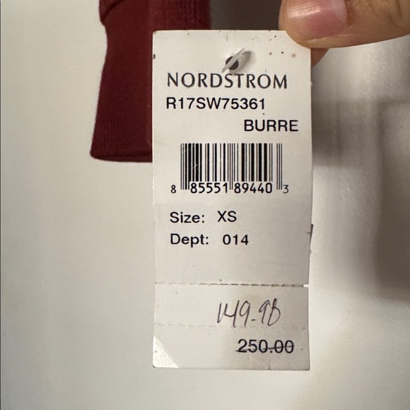 Tibi NEW Sculpted Sleeve Sweatshirt Dark Red - Picture 9 of 9